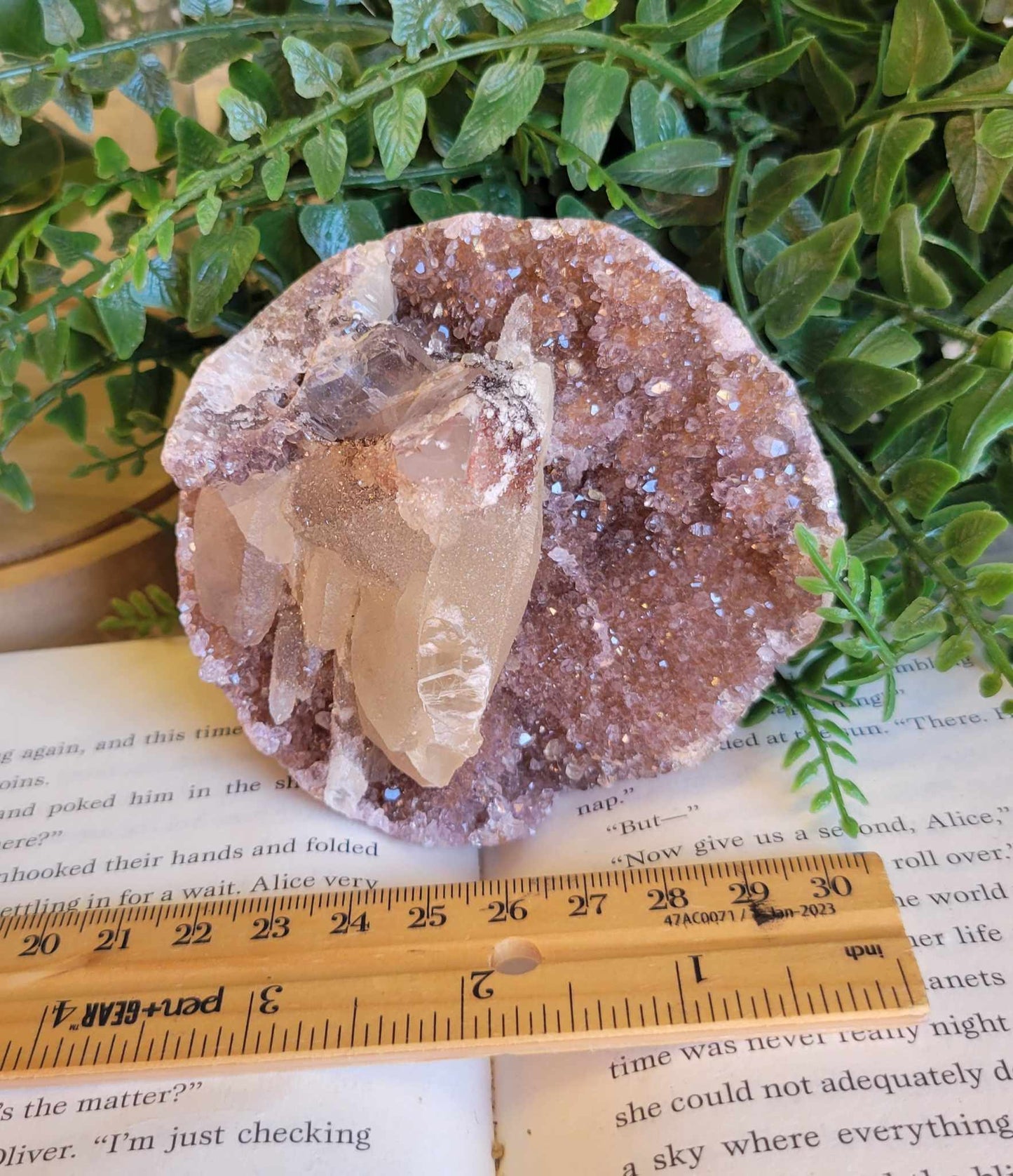 Muave Pink Sugar Druzy Calcite Cupcake Amethyst Freeform