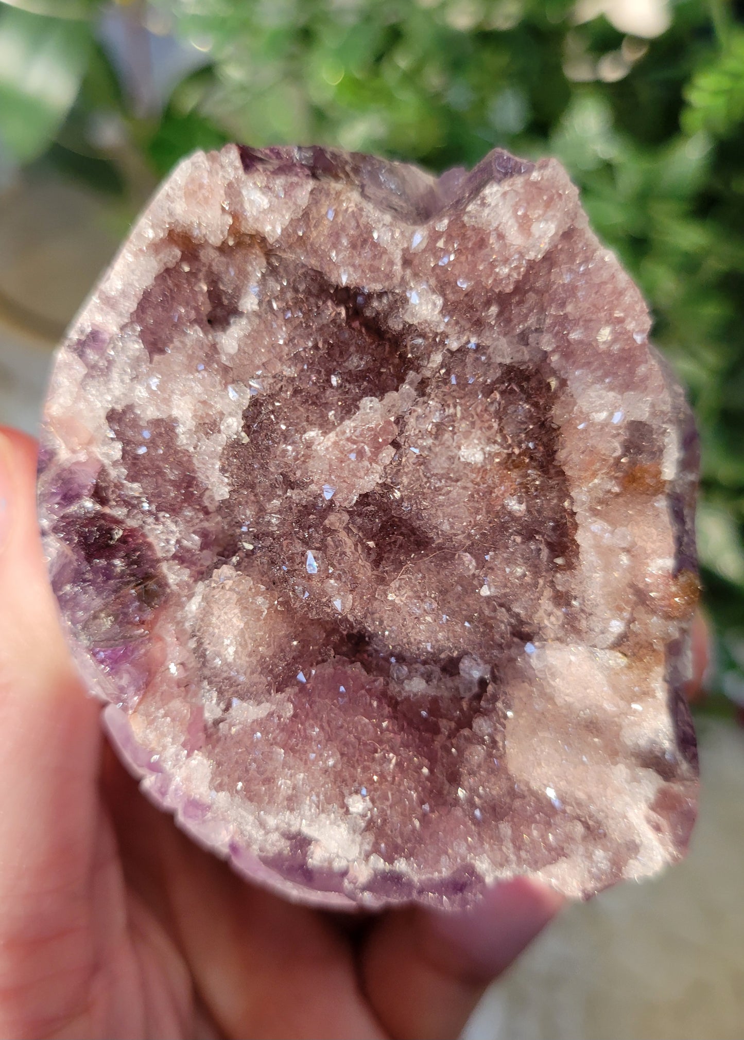 Light purple Sugar Druzy Amethyst Cut base