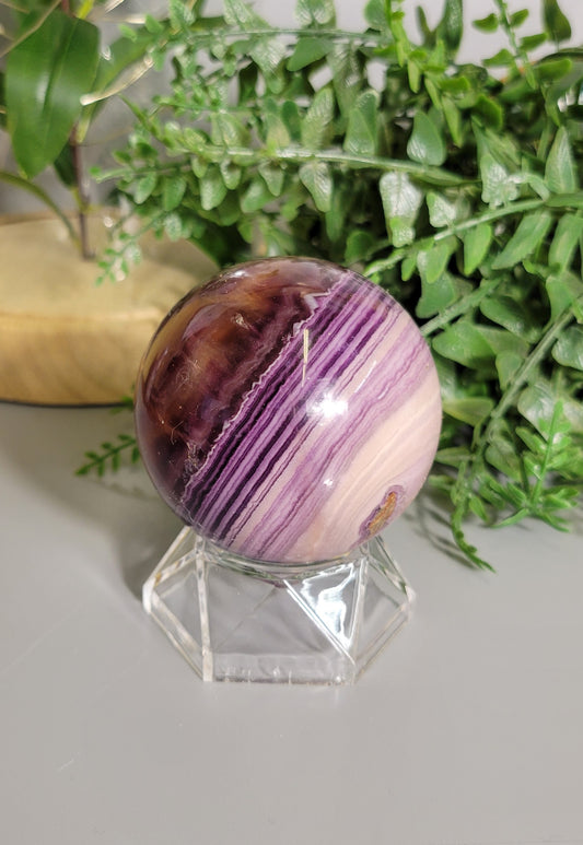 60mm Silk Fluorite Sphere 💜